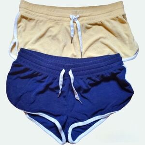Bundle (2) H&M Terry 70s Retro Lounge Hot Pants Shorts L